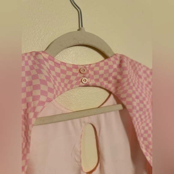 The Wolf Gang Keyhole Mini Dress Pink Cutout Long Sleeve NWT M Event Easter - Picture 8 of 9